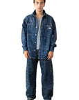 BLUE WASH LASER BAGGY