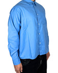 MINIMAL BLUE CROPPED SHIRT
