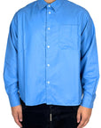 MINIMAL BLUE CROPPED SHIRT