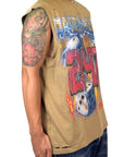 ROLLING DICE GRAPICH CUTOFF TEE KHAKI