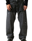 LINES PLATED BAGGY