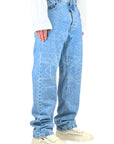 LASER PRINT DENIM JEANS