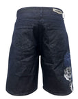 BLUE WASH SHORTS SAVANA EMBROIDERY