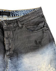BLUE SHORTS WITH BLACK PLATING