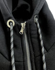 BLACK SUIT MULTI-LACE HOODIE