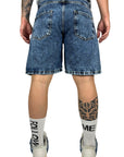 SHORTS BLUE ACCENTUATED RIPS