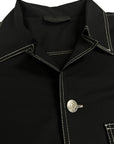 BLACK SHIRT WHITE STITCHING