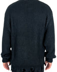 BLACK BROKEN SWEATER