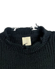 BLACK BROKEN SWEATER