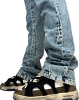 FLARE DENIM LIGHT BLUE STONE