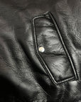 ECO LEATHER BLACK BOMBER
