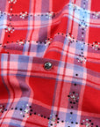 RHINESTONE FLANNEL SLEEVELESS RED