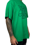 GREEN TEE EMBROIDERY BLACK
