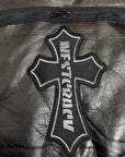 ECO LEATHER BLACK BOMBER