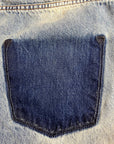 DOUBLE FABRIC AND WASH BLUE BAGGY