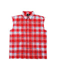 RHINESTONE FLANNEL SLEEVELESS RED