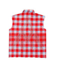 RHINESTONE FLANNEL SLEEVELESS RED
