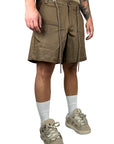 BROWN LACE SHORTS