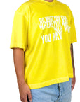 YELLOW WASHED CROPPED TEE