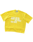 YELLOW WASHED CROPPED TEE