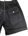 BLACK SHORTS WHITE STITCHING