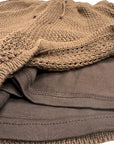 BROWN PERFORATED SHORTS