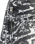 BLACK WASH PAINTING ZIP SHORTS