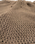 BROWN PERFORATED SHORTS