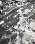 BLACK WASH PAINTING ZIP SHORTS