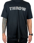 EMBROIDERY THROW BLACK TEE