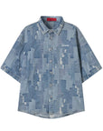 BOXY DENIM SHIRT BLUE