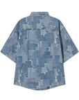 BOXY DENIM SHIRT BLUE