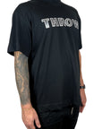 EMBROIDERY THROW BLACK TEE