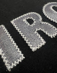 EMBROIDERY THROW BLACK TEE