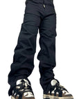 BLACK BAGGY OVER ADJUSTABLE