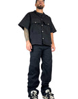 BLACK BAGGY OVER ADJUSTABLE