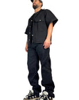 BLACK BAGGY OVER ADJUSTABLE