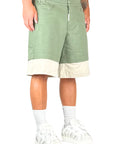 DOUBLE LAYER GREEN SHORTS