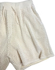 BEIGE PERFORATED SHORTS