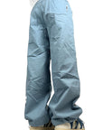 LIGHT BLUE RUBBER FLOWERS PANTS