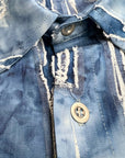 PATCH WORK DENIM SHIRT BLUE