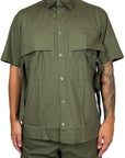GREEN SHIRT DOUBLE POCKET