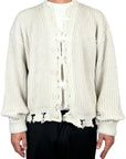 CREAM BROKEN CARDIGAN