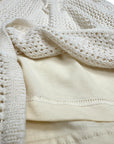 BEIGE PERFORATED SHORTS