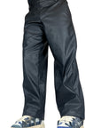 ECO LEATHER BLACK PANTS