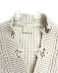 CREAM BROKEN CARDIGAN