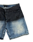 BLUE SHORTS WITH BLACK PLATING