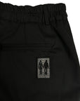 BLACK STRIPED SHORTS