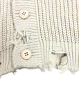 CREAM BROKEN CARDIGAN