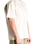 POPELINE LINES WHITE TEE